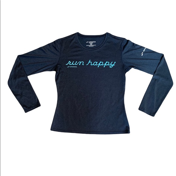 Brooks EZ T Run Happy Navy Long Sleeve T-Shirt - Picture 14 of 14
